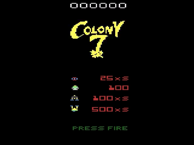 Colony 7 (Homebrew) — Title screen